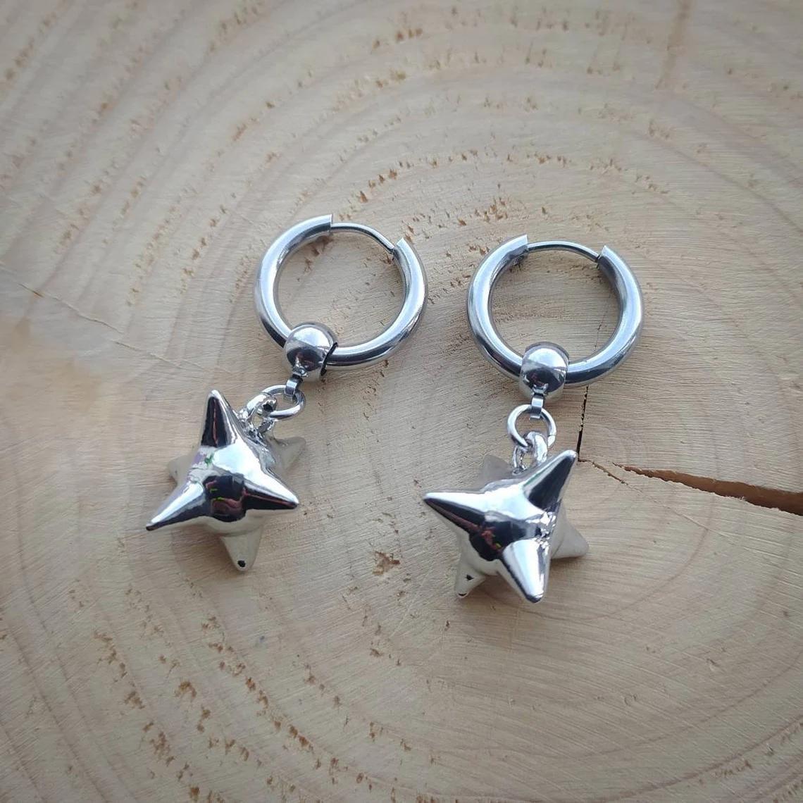 Wholesale nail ball earrings punk earrings alternative gothic earrings gothic jewelry men's earrings